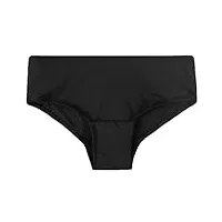 ruby love maillot de bain hipster – bas de bain menstruel avec doublure en coton – design anti-fuite pour femmes et adolescentes, noir, taille xs