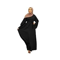 tailleur jupe femme chic ensemble robes décontractées pour femmes robe musulmane solide manches évasées abaya robe élégante arabe à manches longues robe unie robe sequin grande taille