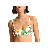 seafolly maillot de bain brassière standard pour femme avec clip dans le dos, tropica ecru, 46