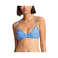 seafolly maillot de bain brassière standard pour femme avec clip dans le dos, azur des seychelles, 48