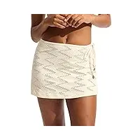 seafolly jupe de bain trapèze standard pour femme, chiara ecru, x-large