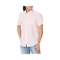 brooks brothers chemise de sport en lin à manches courtes pour homme, rose pâle, taille s
