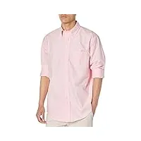 brooks brothers chemise à manches longues boutonnée en coton oxford pour homme, couleur unie, rose, taille xl