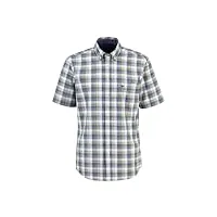 fynch-hatton chemise 13048131 - chemise à carreaux en coton avec demi-manches, vert olive, xl