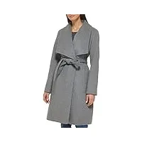 cole haan 350sw557-cha-8 manteau en laine mélangée, charbon, 40 femme