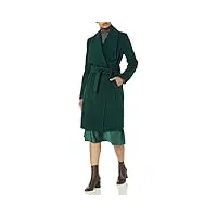 cole haan manteau classique élégant en laine avec ceinture pour femme - style forêt - taille 8, for�t