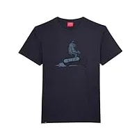 oxbow p2tiyeti tee shirt manches courtes imprimé deep marine