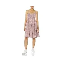 lucky brand mini robe florale à volants pour femme, brun/multicolore, taille s