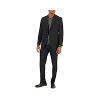 van heusen veste et pantalon de costume 2 pièces stretch performance pour homme, noir foncé, 48