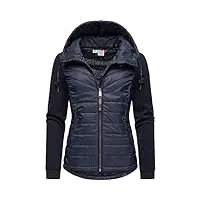 ragwear lucinda veste matelassée légère avec capuche pour femme xs-xxl, navy23., xl