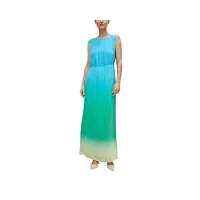 comma robe en mousseline de soie dégradé, turquoise, 38
