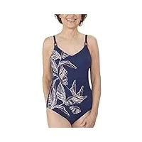 amoena maillot de bain une pièce standard lanzarote pour femme, bleu, 95 c (taille fabricant:36c)