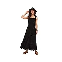 joe browns robe midaxi plissée avec insert en dentelle décontractée, noir, 40 femme