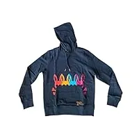 psycho bunny men's pullover graphic hoodie sweatshirt size medium hoody (peekaboo - north sea blue - nrs)