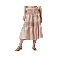lucky brand jupe maxi en crochet pour femme, rose, taille xl