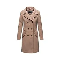 marikoo manteau trench pour femme - manteau d'hiver - veste de transition - parka longue b820, taupe, xl