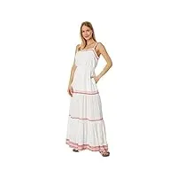 splendid robe longue riviera pour femme, blanc, taille xs
