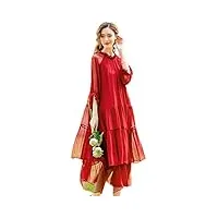 disimlarl robe d'été en soie pour femme - rouge - Élégante - robe fine