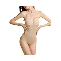 n/a femmes sexy body shapewear minceur sous-vêtements body avec coussinets de poitrine ventre lisse shaper fesses lifter (color : a, size : m code)