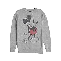 disney mickey vintage classic pull en polaire pour homme, athletic chin , 4x-large grand