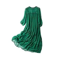 robe d'été décontractée mi-longue en soie pour femme, 8, 40