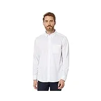 johnston & murphy chemise extensible xc flex pour homme, blanc uni, taille l
