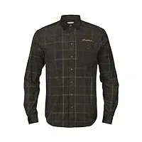 härkila | chemise kaldfjord corduroy check | vêtements & Équipement de chasse pour professionnels | design scandinave haut de gamme durable | shadow brown, xl
