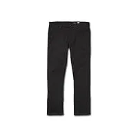 volcom vorta jean slim fit stretch pour homme, noir sur noir, 33w x 34l