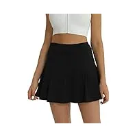 fuinloth jupe short femme sport tennis golf chic sport mini jupe avec poche noir m 38-40