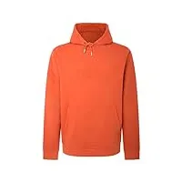 hackett london am embossed hdy sweatshirt à capuche, orange (orange), s homme