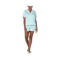 natori longueur du pyjama : 63,5 cm, entrejambe : 7,6 cm ensemble de pijama, bleu (français), l femme