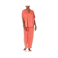 natori longueur du pyjama : 63,5 cm/entrejambe : 66 cm ensemble de pijama, rose cerise, xs femme