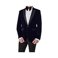 gary - veste de costume de mariage classique et décontractée en velours pour homme [blz-dinner-gary-navy-38]