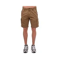 napapijri - men's cargo bermuda shorts with double logo - size 38