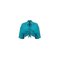semicouture chemise en acétate bleu chelsie, bleu ciel, 40