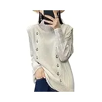 tjlss brodé tricoté gilet femmes automne et hiver coréen doux chevauchement chandail sous-vêtement sous-vêtement vêtements d'extérieur (color : d, size : m)