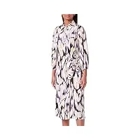 gerry weber 280001-31500 robe, imprimé écru/blanc/violet/rose, 50 femme