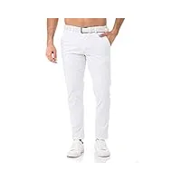 redbridge pantalon chino avec ceinture pour homme, pantalon décontracté, business, blanc., 34w x 34l