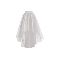 femme jupon rétro style année 50 vintage en tulle audrey hepburn rockabilly petticoat tutu blanc