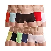 faringoto ice silk sous-vêtements pour homme en satin ultra-fin, 10 couleurs., xl