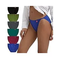 innersy culotte femme coton slip taille basse sous vetements hipster multiple pack lot de 6 (xl, vintage multicolore foncé)