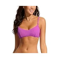 seafolly maillot de bain brassière standard pour femme avec clip dans le dos, sea dive violet, 42