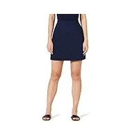 amazon essentials jupe trapèze ponte facile à enfiler, courte femme, bleu marine, s