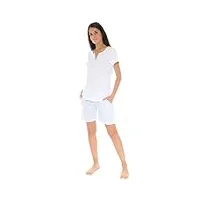 pyjama court blanc ysabel
