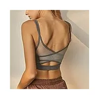 soutien-gorge de sport d'été pour femme mesh lingerie fitness gym running tube top workout tops yoga wear (color : a, size : lcode)