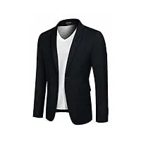 coofandy veste de costume pour homme - 1 bouton - couleur unie - coupe droite, bleu foncé, m