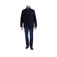 cole haan manteau multi-poches en laine pour homme, bleu marine, xx-large