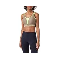 champion shock absorber s06s7 ultimate run bra padded soutien-gorge de sport, marron, 100d femme