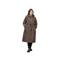 ulla popken light padded coat manteaux, vert mousse, 56-58 femme