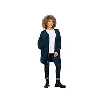 ulla popken chenille veste longue en tricot cardigan, pétrole, 52-54 femme